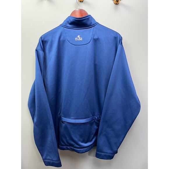Chaps‎ Sweater Jacket Mens XXL blue 1/4 zip pullover pockets Golf Casual - Picture 2 of 8